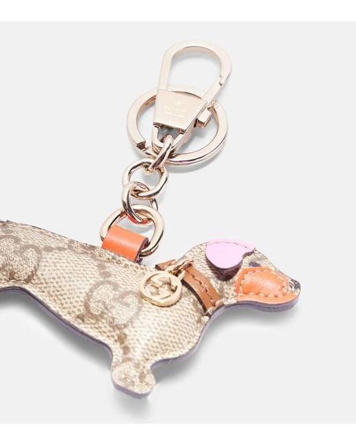Gucci White Gg Embellished Bag Charm