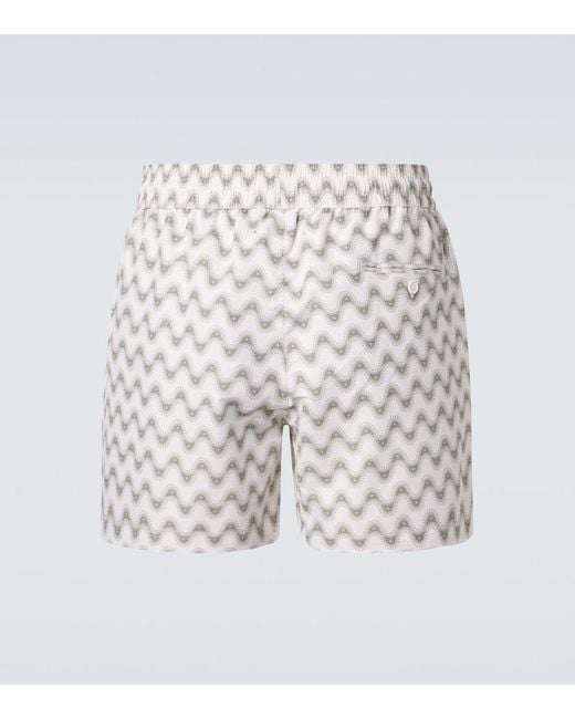 Frescobol Carioca White Rio Printed Swim Trunks for men