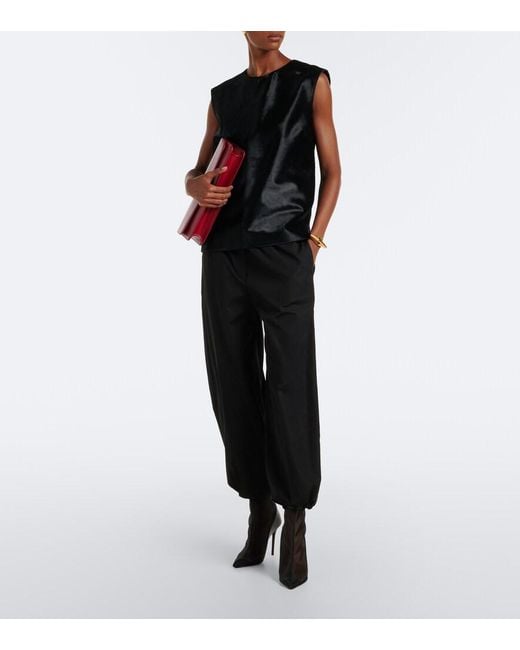 Malone Souliers Black Arc Leather-Trimmed Mesh Ankle Boots