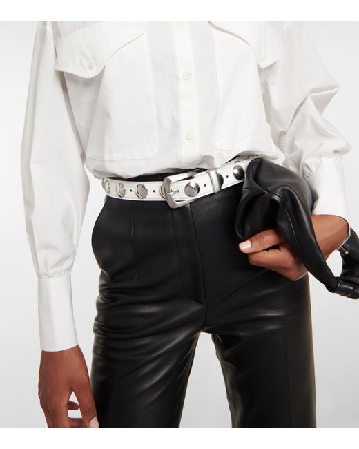 Khaite Benny Studded Leather Belt in 