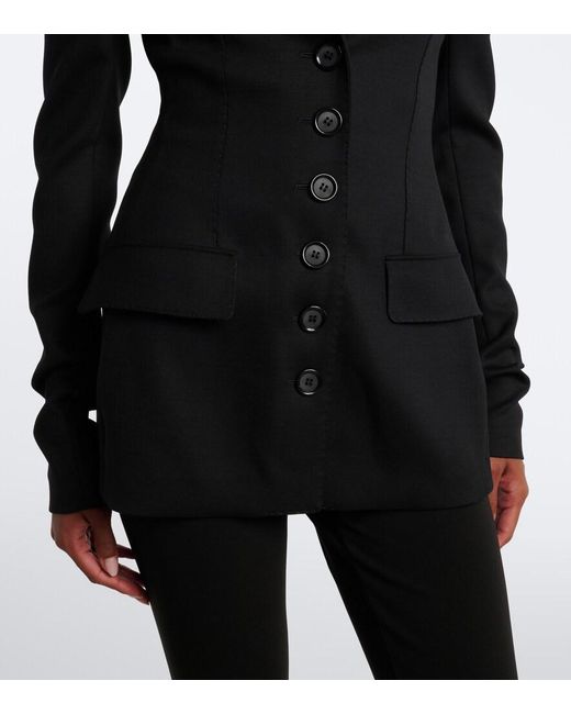 Dolce & Gabbana Black Wool-Blend Blazer