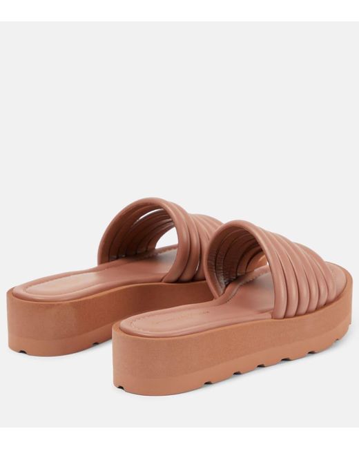 Sandalias de piel con plataforma Gianvito Rossi de color Brown