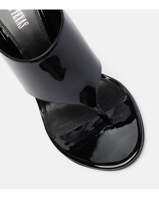 Paris Texas Black Lidia 105 Patent Leather Mules