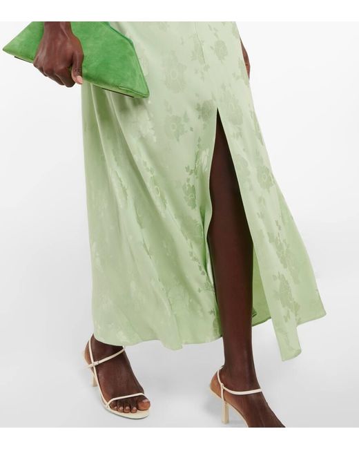 Vestido Kendra Con Cuello Halter Floral Rixo de color Green