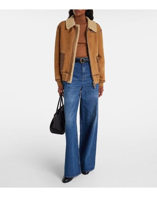 Ralph Lauren Brown Silk-Blend Jersey Sweater