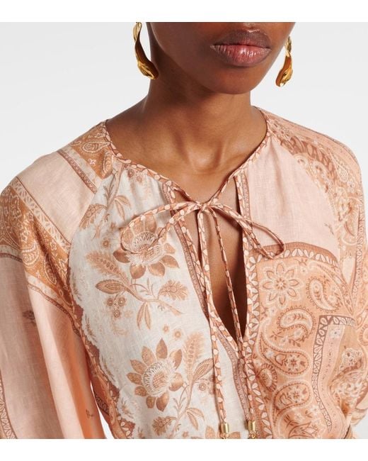Zimmermann Natural 'Lucky Tunic Midi' Dress