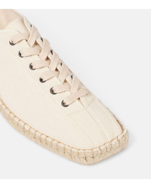 Lemaire Natural Linoleum Canvas Lace-Up Espadrilles