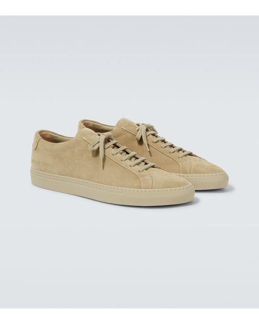 Common Projects Natural Achilles Suede Sneakers for men