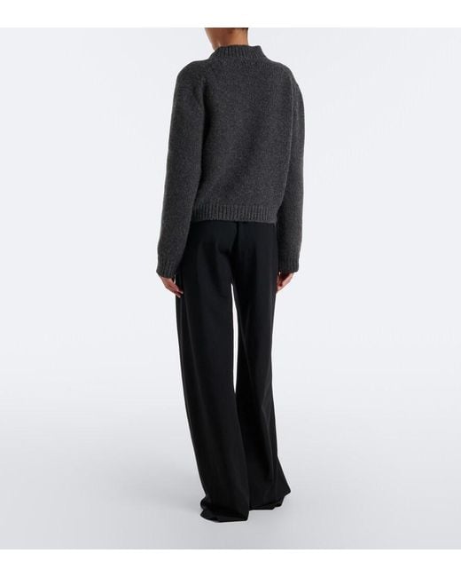 The Row Blue Gala Wool Wide-Leg Pants
