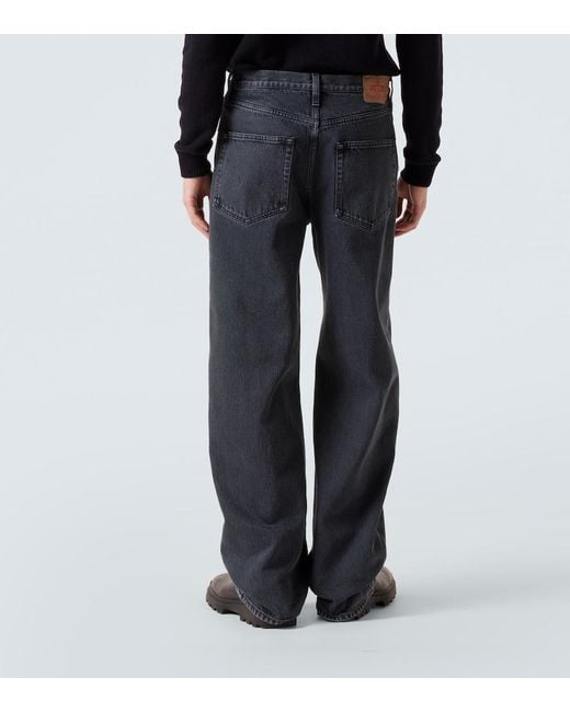 Prada Blue High-Rise Wide-Leg Jeans for men
