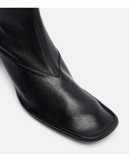 Jil Sander Black Trunk Leather Mid-Calf Boots
