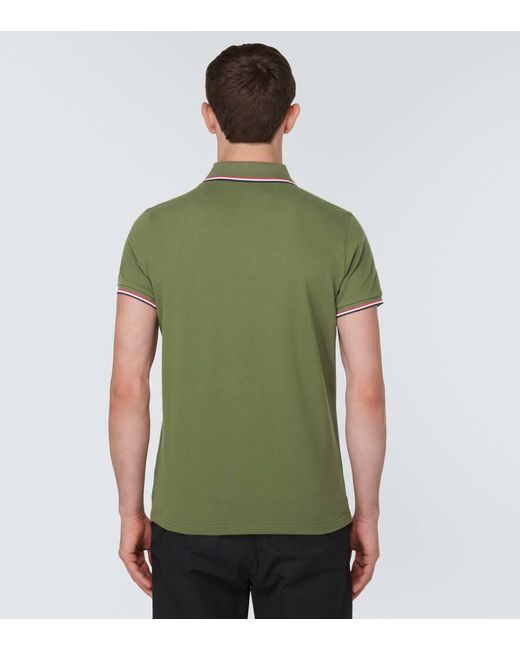 Moncler Polohemd aus Baumwoll-Pique in Green für Herren