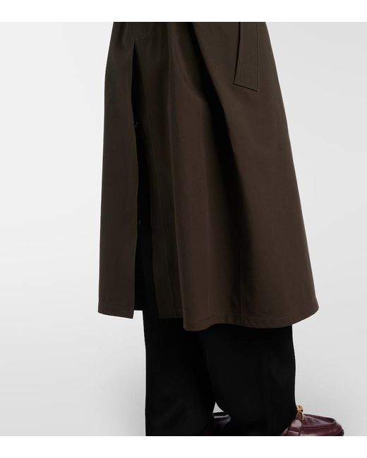 Bottega Veneta Brown Intrecciato Cotton-Blend Trench Coat