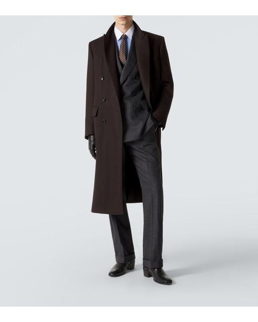 Tom Ford Black Herringbone Wool Blazer for men