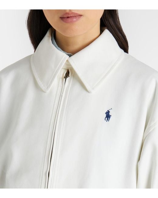 Polo Ralph Lauren White Cotton Blouson Jacket