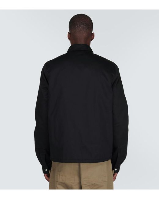 Rick Owens Black Cotton Twill Jacket for men