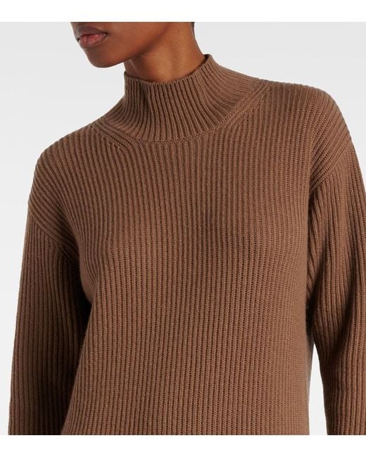 Max Mara Brown Vincita Wool And Cashmere Sweater Dress