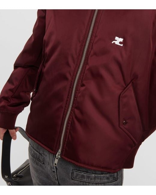 Courreges Red Logo Bomber Jacket