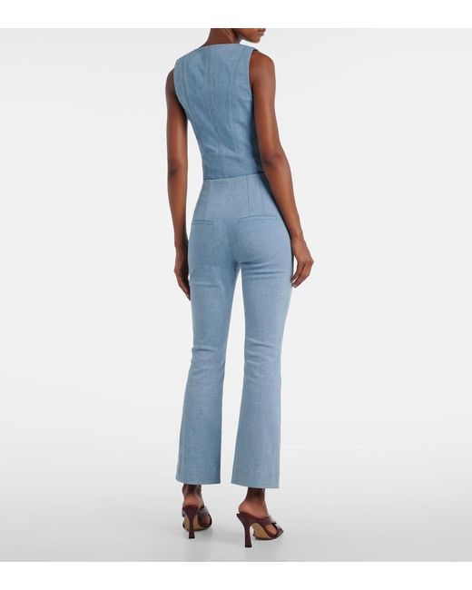 Veronica Beard Blue Hawthorne Flared Jeans
