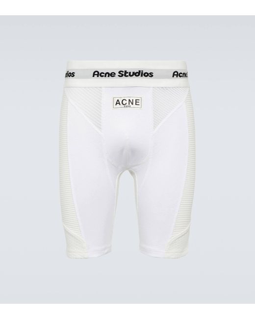 Short cycliste a logo Acne pour homme en coloris White