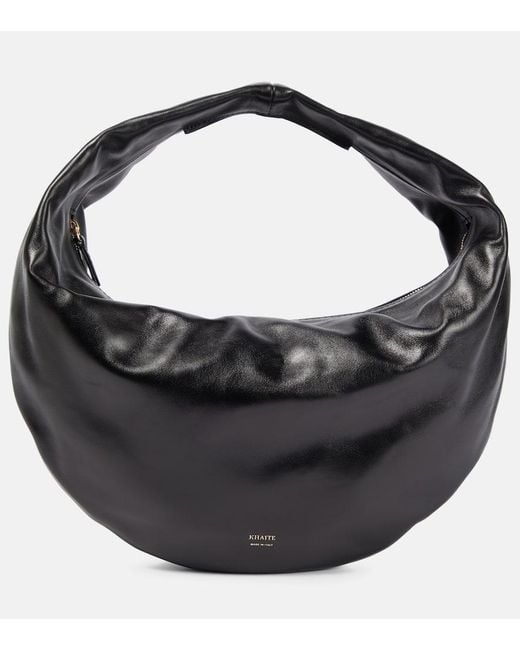 Khaite Black Olivia Medium Leather Shoulder Bag - Women's - Leather