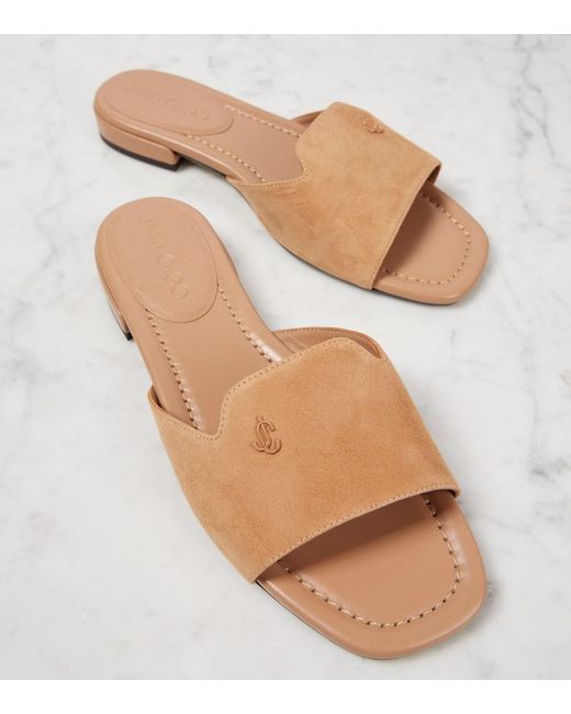 Mules Dina En Daim Jimmy Choo en coloris Natural