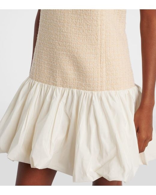 Patou Natural Tweed And Faille Minidress
