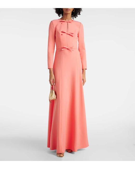 Carolina Herrera Pink Robe Aus Crepe