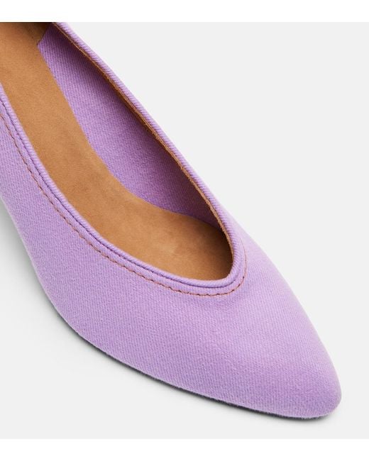 Versace Purple Tina Denim Pumps
