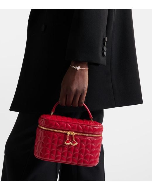 BVLGARI Red Divas' Dream Small Leather Vanity Bag