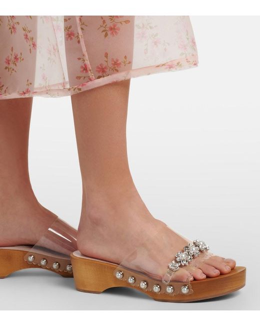 Simone Rocha White Embellished Pvc Clogs