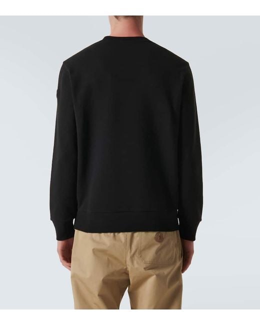 Moncler Sweatshirt aus Baumwoll-Jersey in Black für Herren