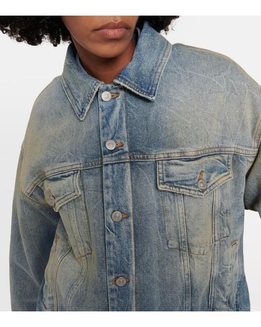 MM6 by Maison Margiela Blue Padded Denim Jacket