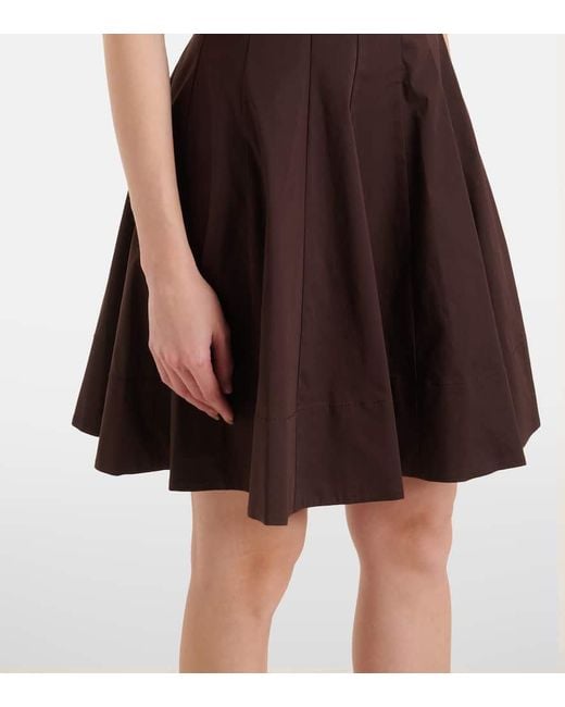 Staud Brown Wells Cotton Minidress