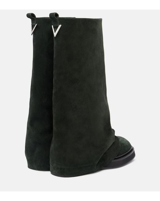 The Attico Black Robin Leather Combat Boots