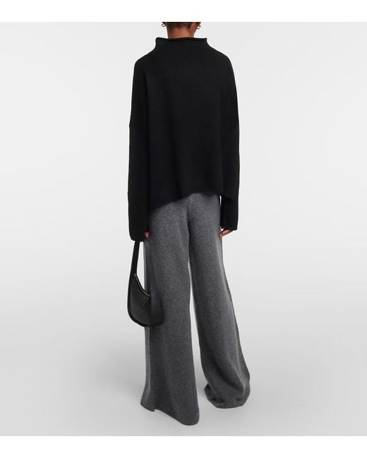 Lisa Yang Black Sandy Cashmere Mockneck Sweater