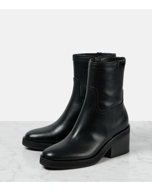 Jimmy Choo Black Yasmin 70 Leather Ankle Boots