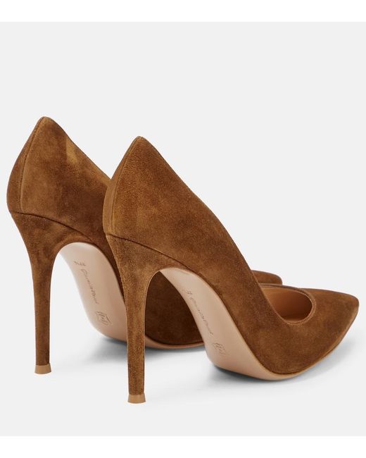 Gianvito Rossi Brown Gianvito 105 Suede Pumps