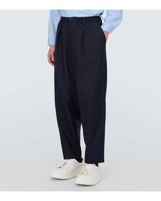 Pantaloni regular in lana di Marni in Blue da Uomo