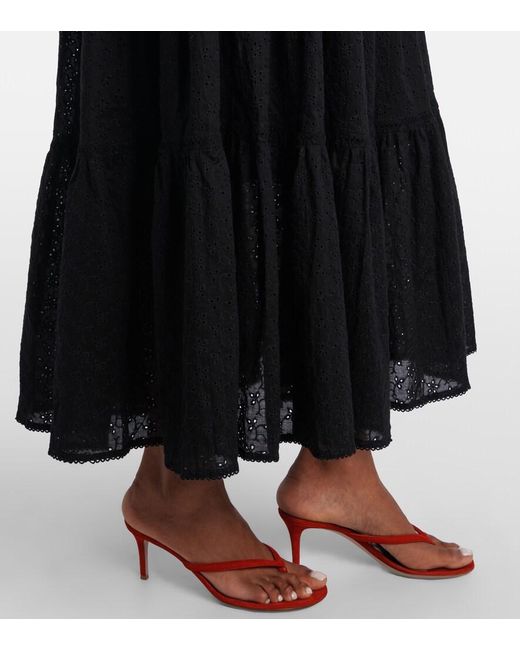 Poupette Black Thelma Strapless Cotton Maxi Dress