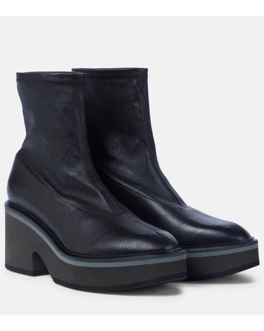 Robert Clergerie Blue Albane Leather Sock Boots