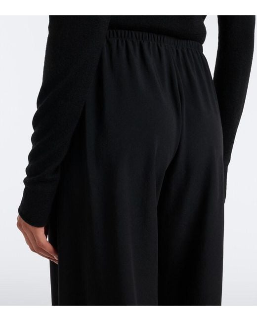 The Row Blue Gala Wool Wide-Leg Pants
