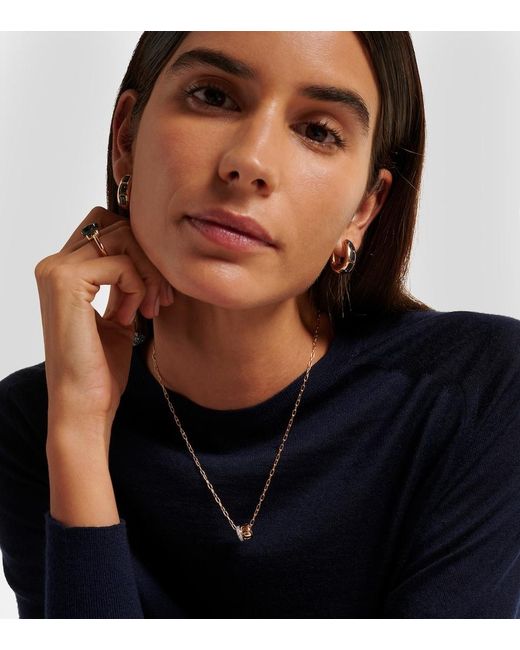 Pomellato White Iconica 18kt Gold Necklace With Diamonds