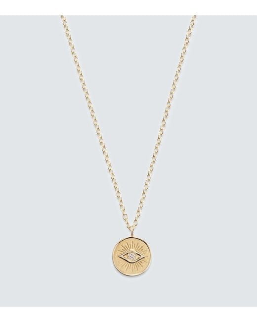 Sydney Evan White 14Kt Charm Necklace With Diamonds for men