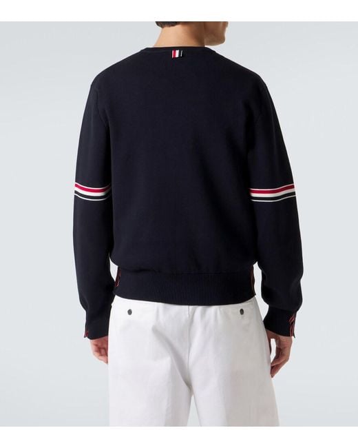 Thom Browne Blue Cotton Sweater for men