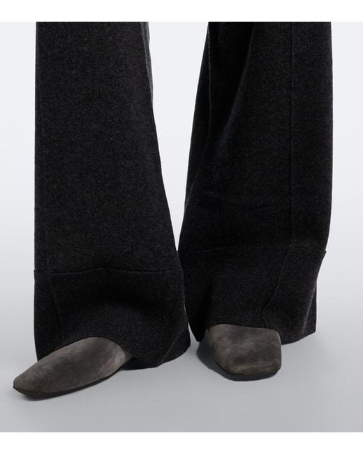 Jardin Des Orangers Black Wool And Cashmere Wide-Leg Pants