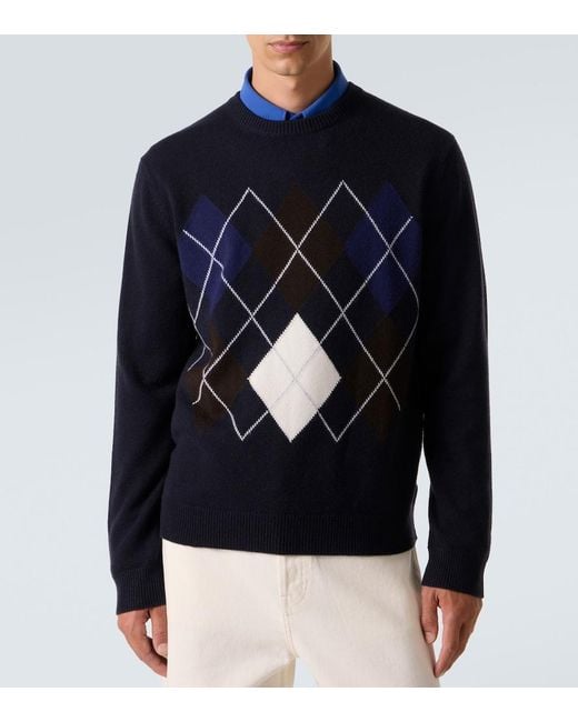 Jersey Argyle De Cachemir arch4 de hombre de color Blue
