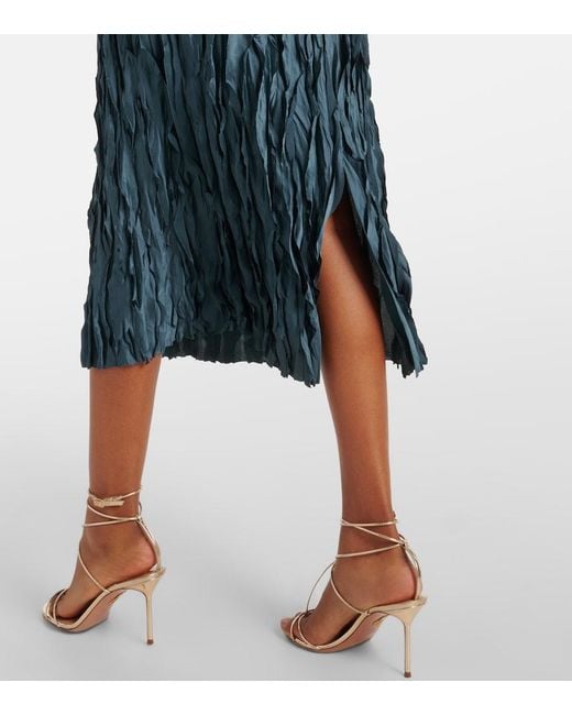 Vince Blue Crushed Bias Tank Dress