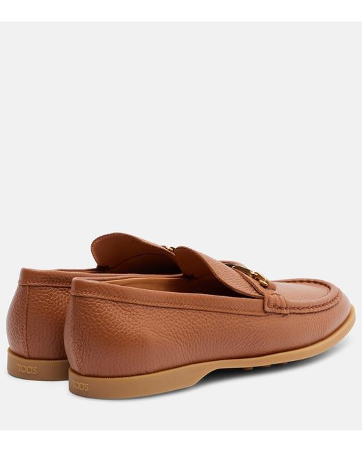 Tod's Brown Leather Loafers