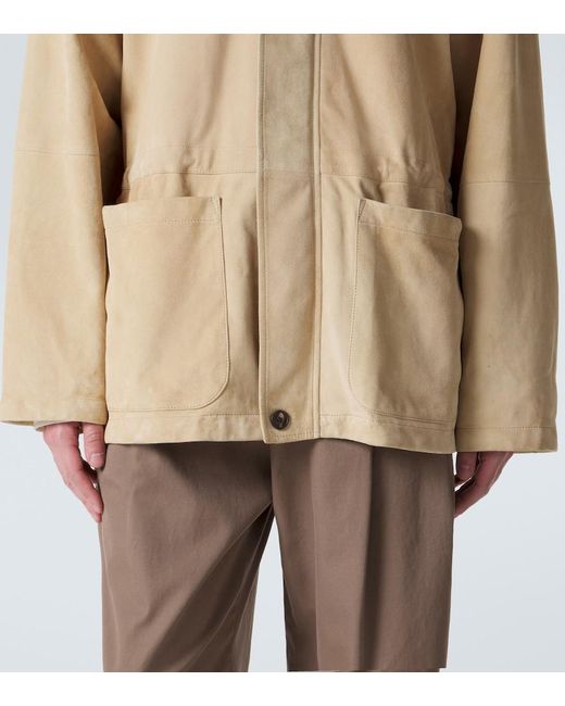 The Row Natural Vilmo Suede Jacket for men